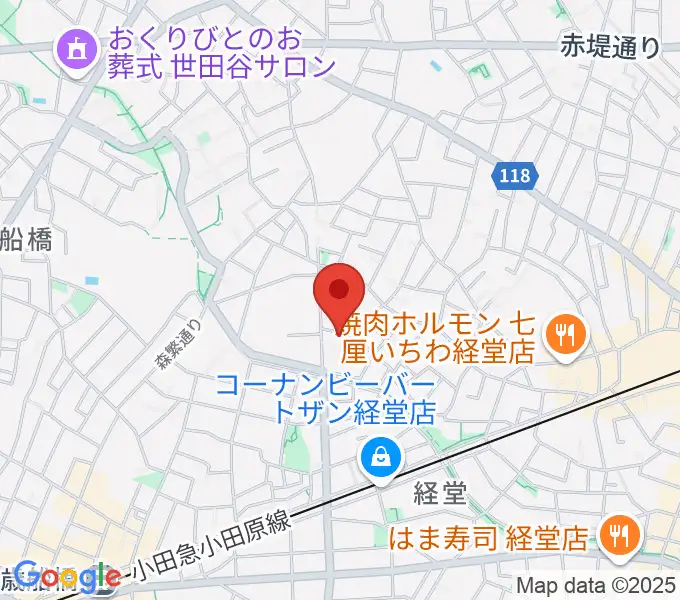 カルラホールの地図