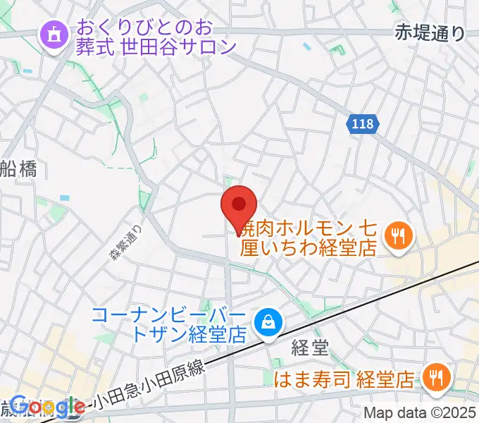 カルラホールの地図