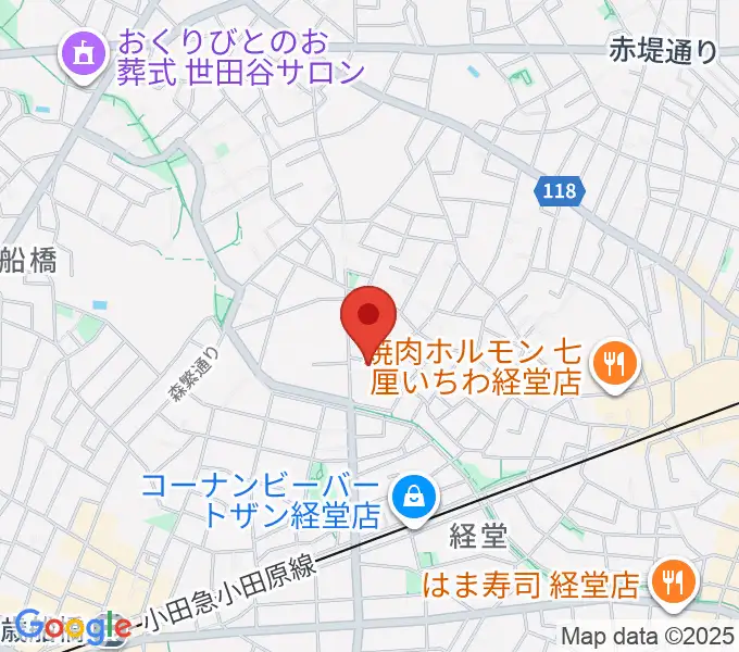カルラホールの地図