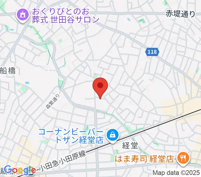 カルラホールの地図