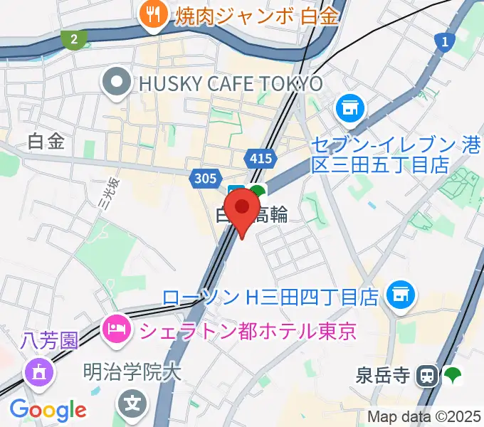 高輪区民センターの地図