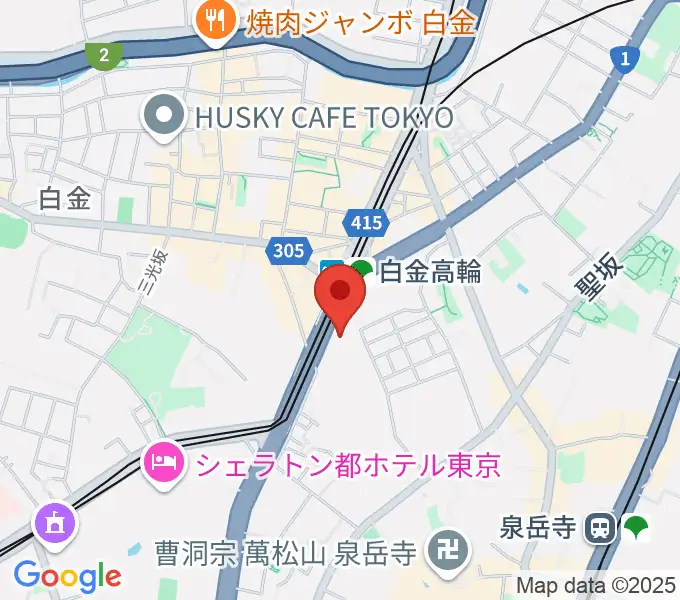 高輪区民センターの地図