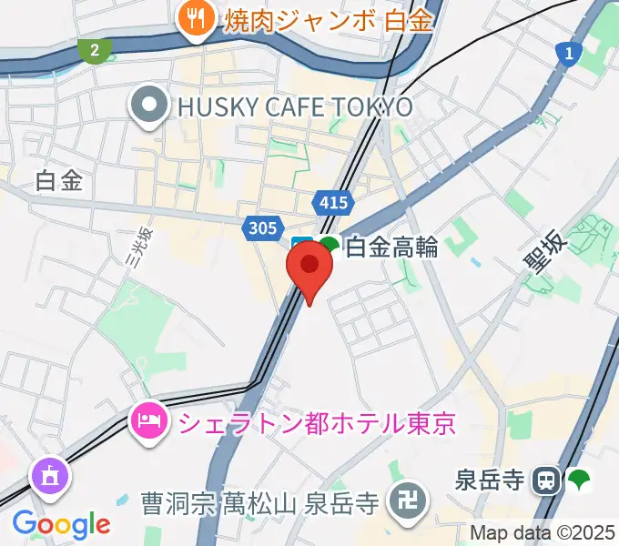 高輪区民センターの地図