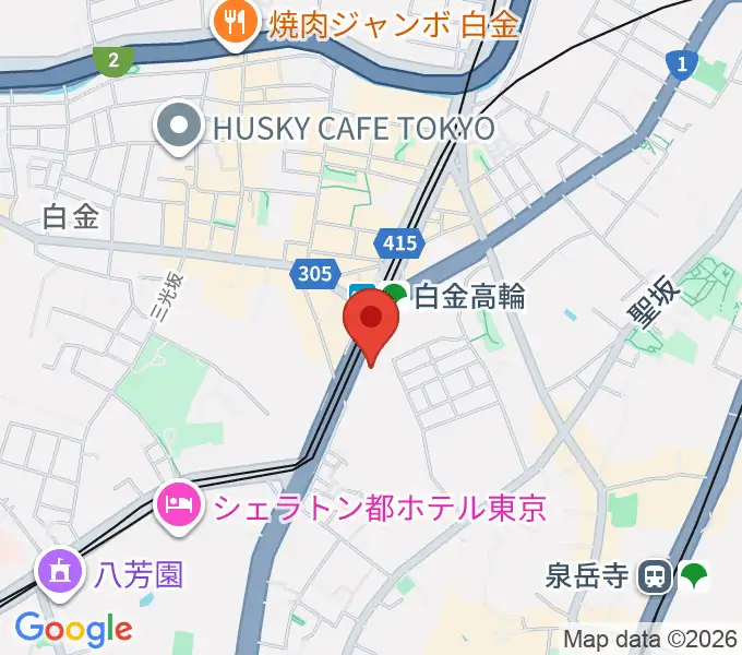 高輪区民センターの地図