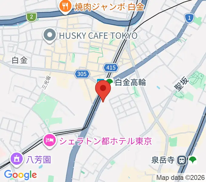 高輪区民センターの地図