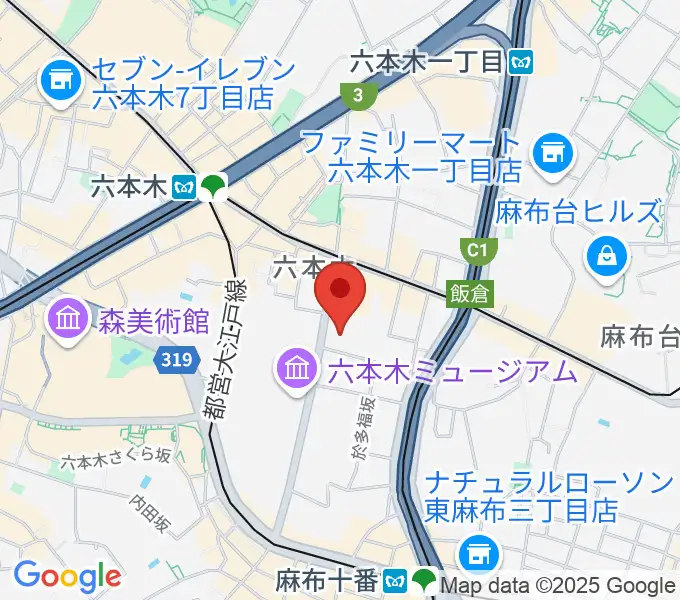 港区麻布区民センターの地図