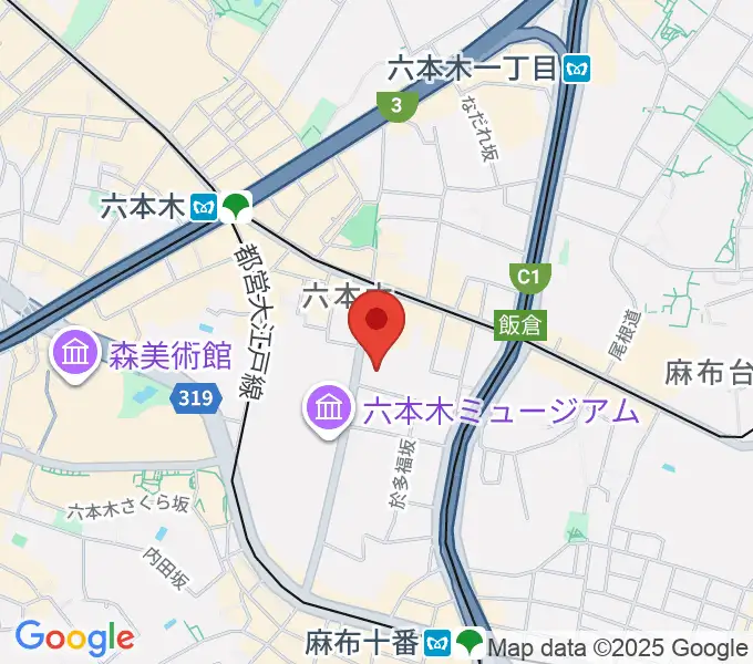 港区麻布区民センターの地図