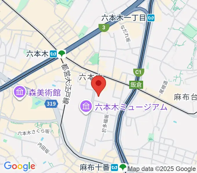 港区麻布区民センターの地図