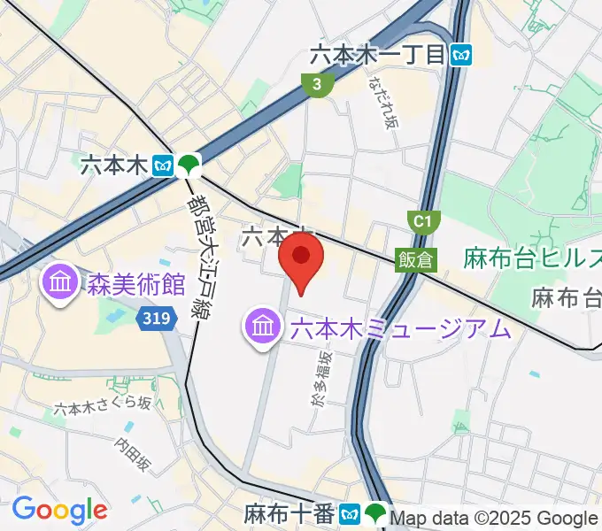 港区麻布区民センターの地図