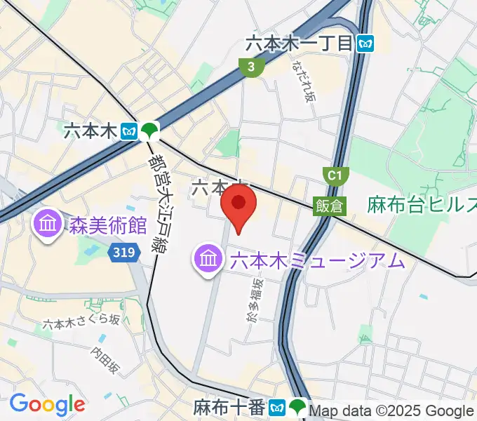 港区麻布区民センターの地図