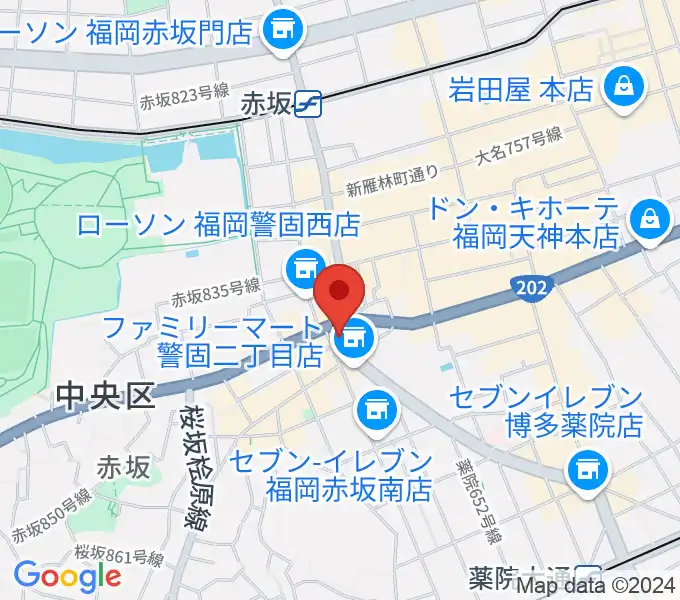 福岡スペーステラの地図