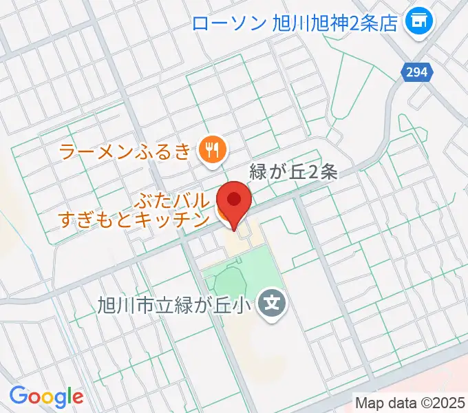 ローランド音楽教室旭川緑が丘校の地図