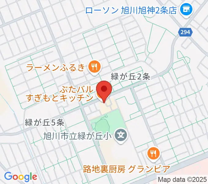 ローランド音楽教室旭川緑が丘校の地図
