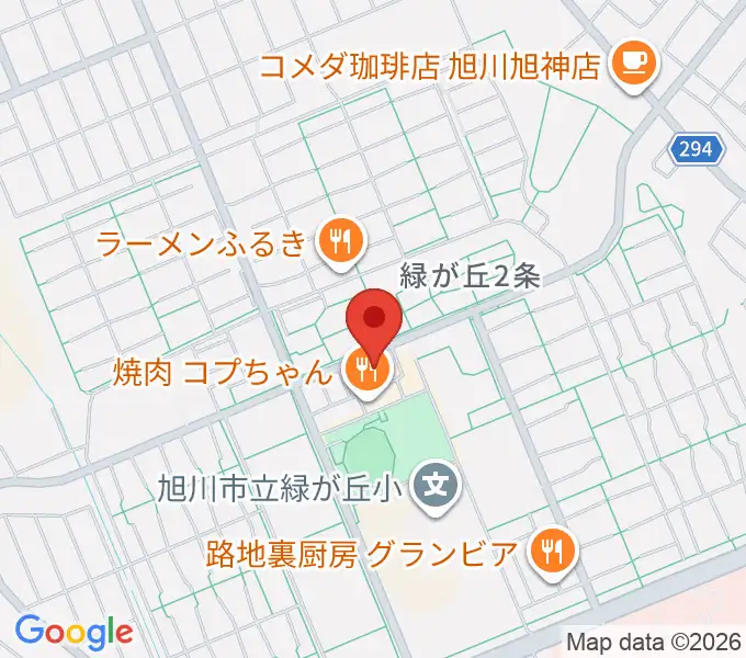ローランド音楽教室旭川緑が丘校の地図