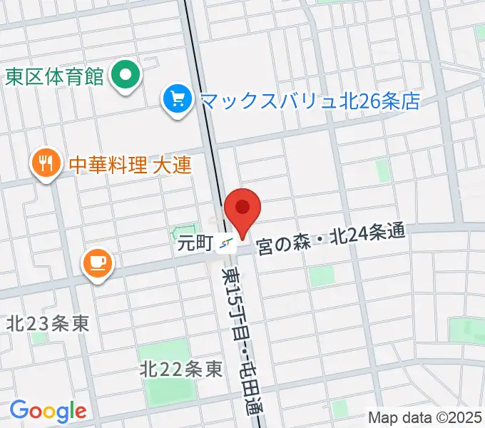ローランドミュージックスクール札幌元町校の地図
