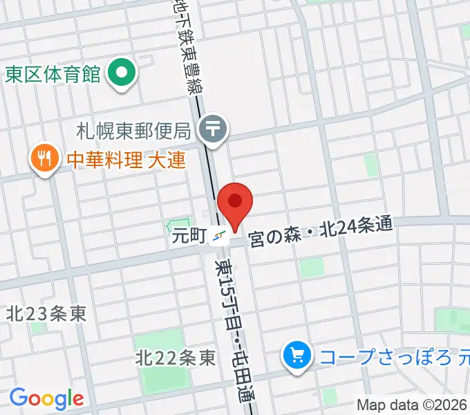 ローランドミュージックスクール札幌元町校の地図