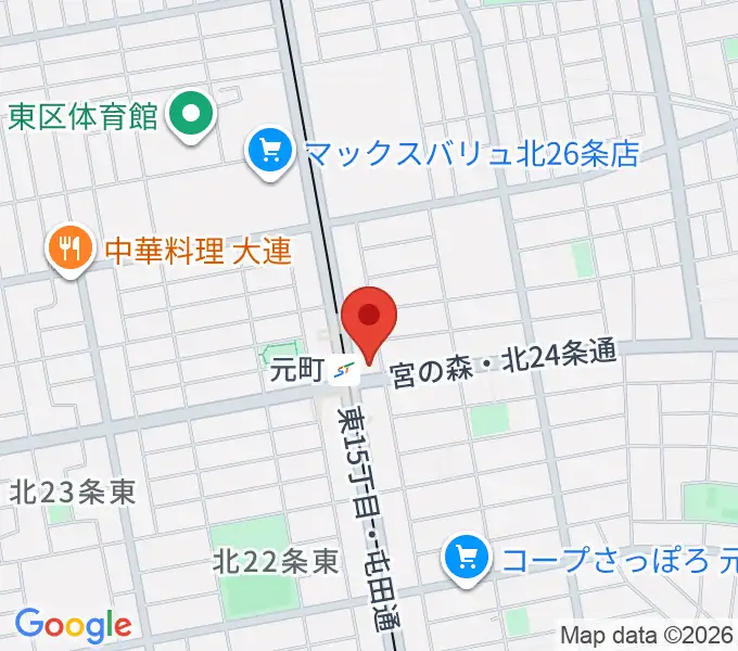 ローランドミュージックスクール札幌元町校の地図
