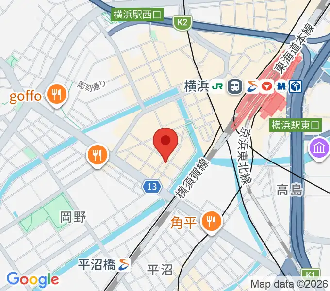 ヤマハミュージック 横浜店の地図