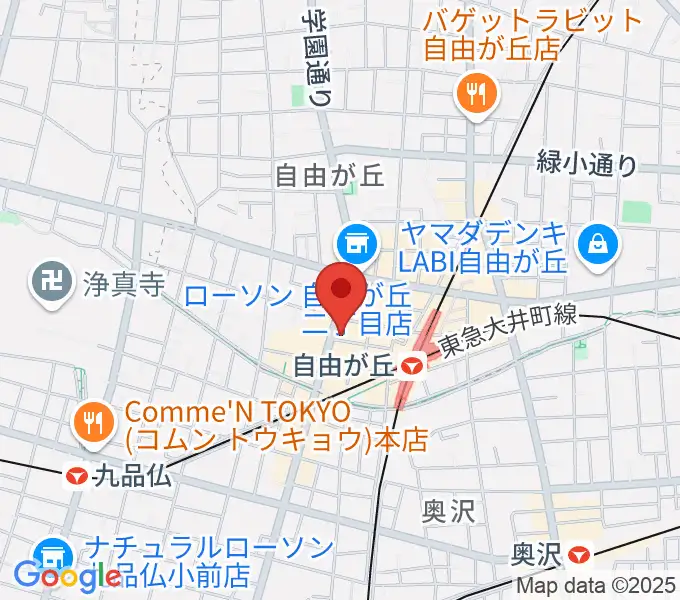 ミュージックアベニュー自由が丘 ヤマハミュージックの地図
