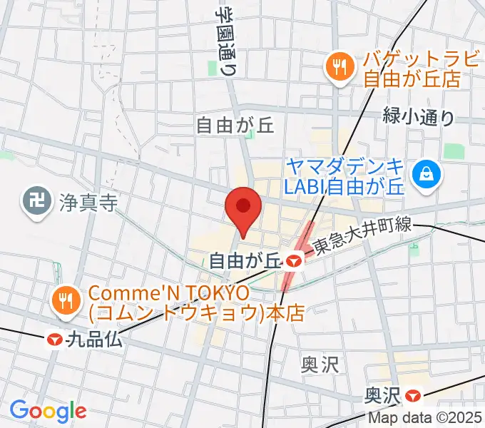 ミュージックアベニュー自由が丘 ヤマハミュージックの地図