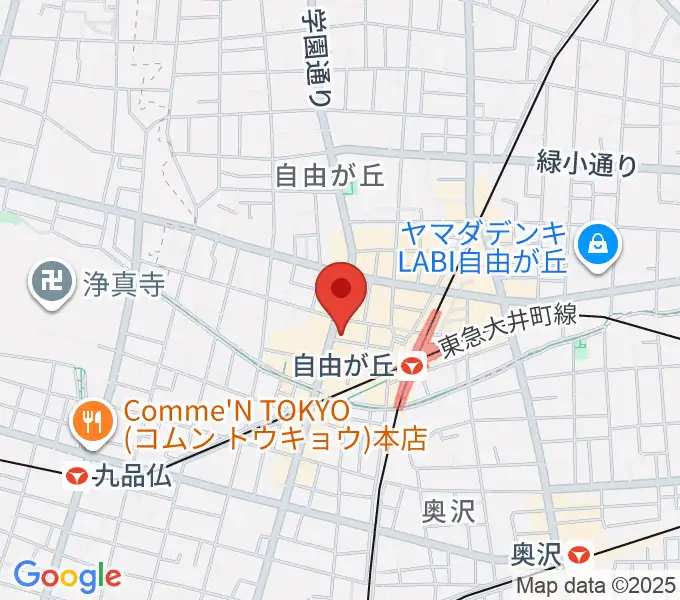 ミュージックアベニュー自由が丘 ヤマハミュージックの地図