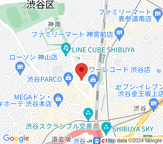 ミュージックアベニュー渋谷公園通り ヤマハミュージックの場所