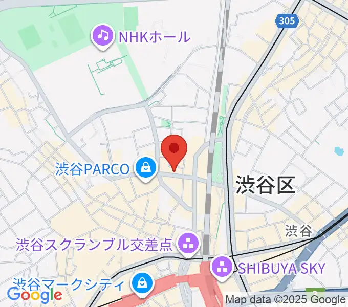 ミュージックアベニュー渋谷公園通り ヤマハミュージックの地図