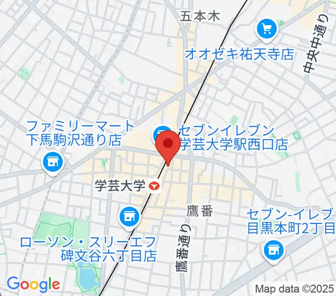 学芸大学センター ヤマハミュージックの地図