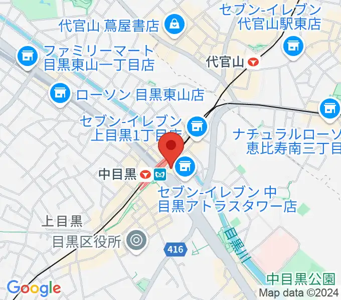 中目黒音楽センター ヤマハミュージックの地図