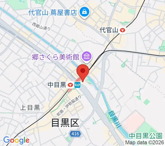 中目黒音楽センター ヤマハミュージックの地図