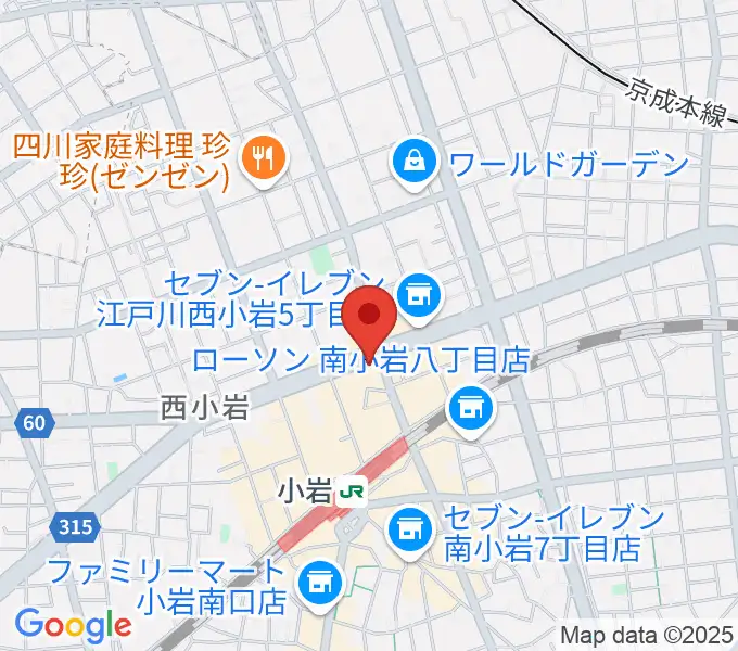 オルフェウスレコーディングスタジオ小岩店の地図