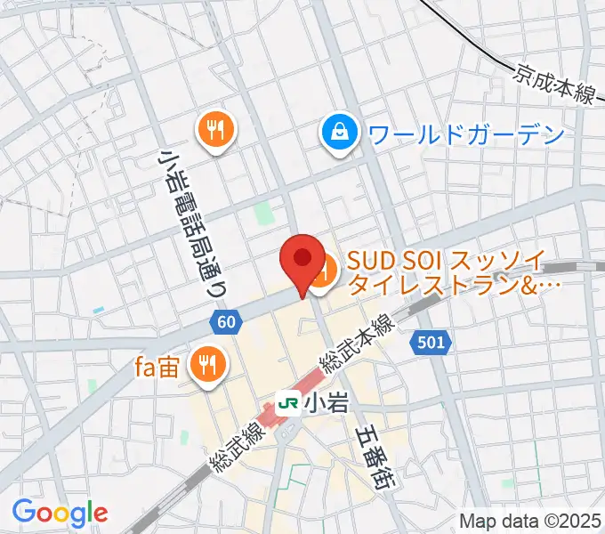 オルフェウスレコーディングスタジオ小岩店の地図