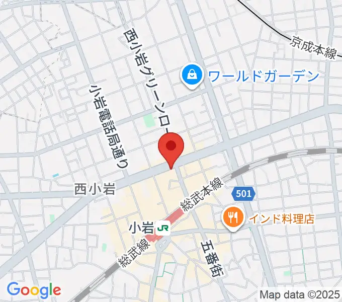 オルフェウスレコーディングスタジオ小岩店の地図