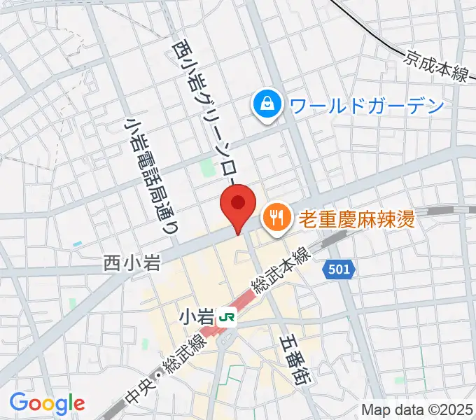 オルフェウスレコーディングスタジオ小岩店の地図