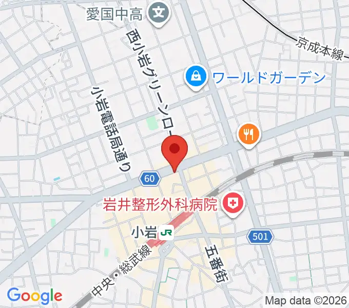 オルフェウスレコーディングスタジオ小岩店の地図