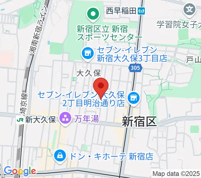 フリーダムスタジオ インフィニティーの地図