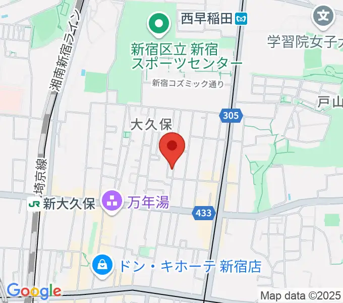 フリーダムスタジオ インフィニティーの地図