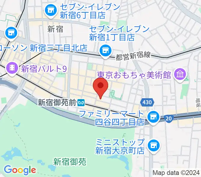 スタジオグリーンバードの地図