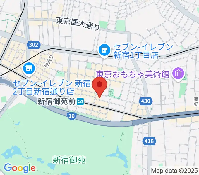 スタジオグリーンバードの地図