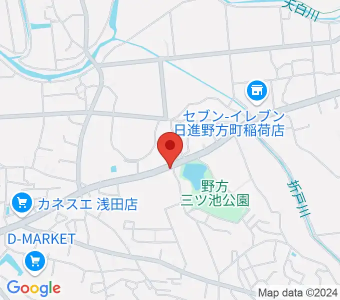 トーンウッドギター工房の地図