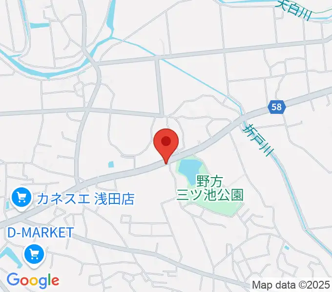 トーンウッドギター工房の地図