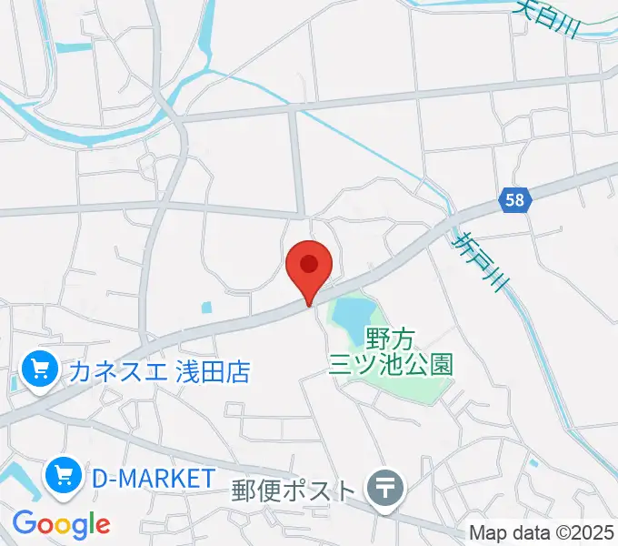 トーンウッドギター工房の地図