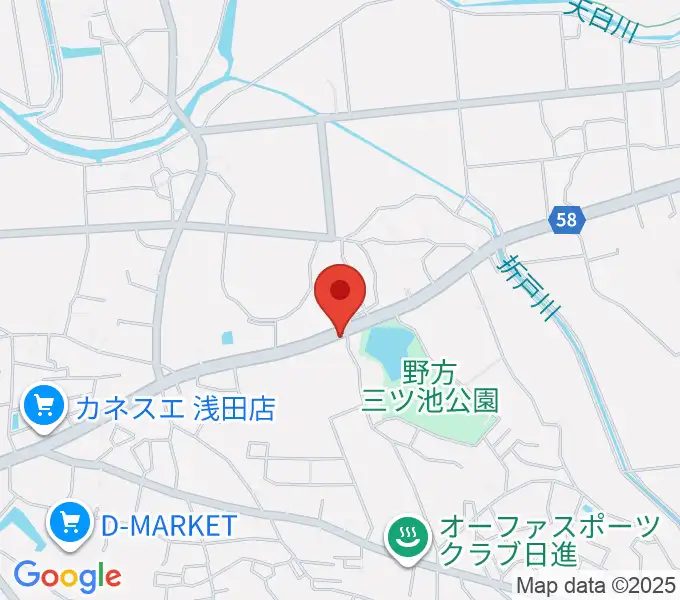 トーンウッドギター工房の地図