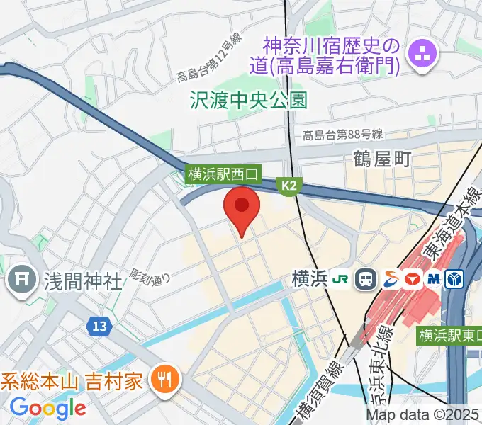 横浜センター ヤマハミュージックの地図