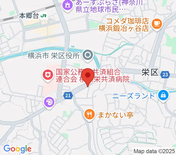 本郷台センター ヤマハミュージックの地図