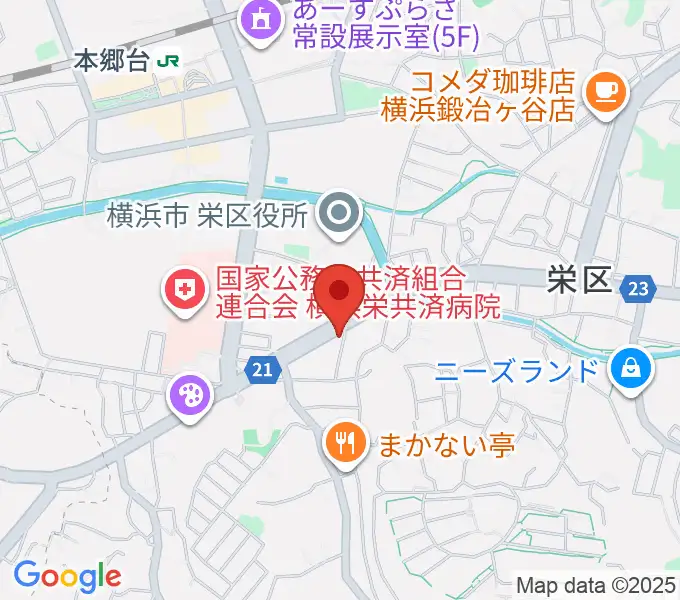 本郷台センター ヤマハミュージックの地図