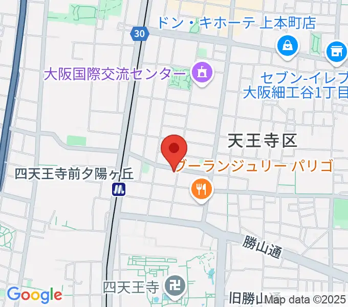 プライウッドスタジオ ドラム教室の地図