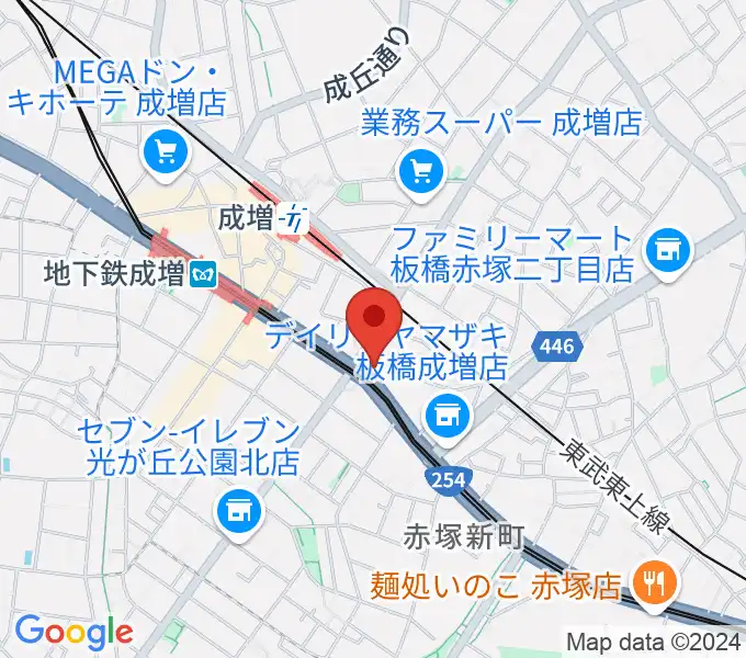 ローズマリーミュージックスクール成増教室の地図