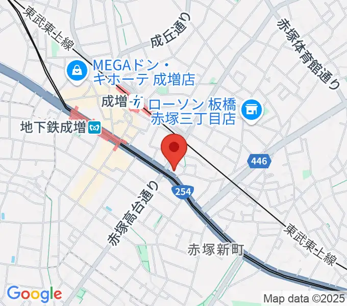 ローズマリーミュージックスクール成増教室の地図