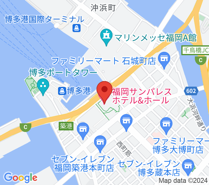 ボトムズアップギターズ 福岡サンパレス店の場所